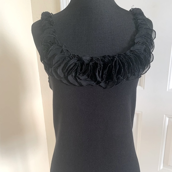 Cache Black Knit Ruffled Tank Top - Picture 2 of 7
